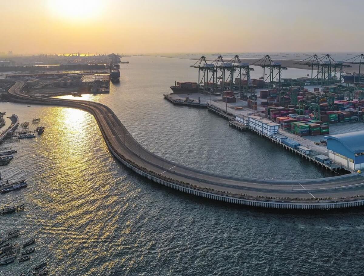 Fotografi udara New Port Container Terminal 1 Tanjung Priok yang memenangkan lomba Infrastruktur Cepat tahun 2019 (Sumber gambar: instagram @alivikry)